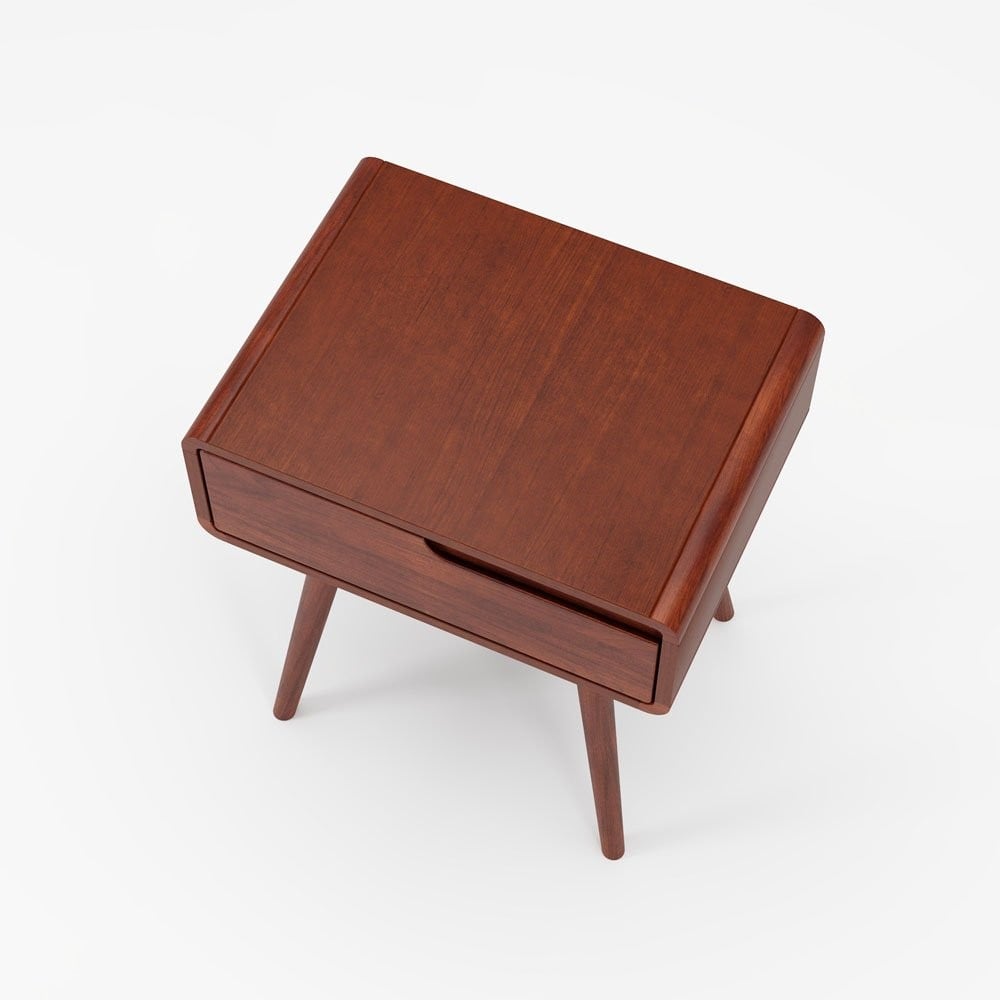 Mesa de Cabeceira Belkis com Gaveta Estrutura Madeira Eucalipto
