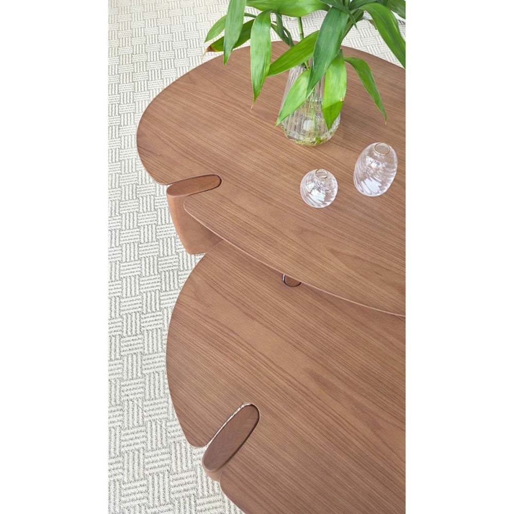 Mesa de Centro Faye Duo II Tampo Laminado Bases em Mineral Design by Studio 3 Design