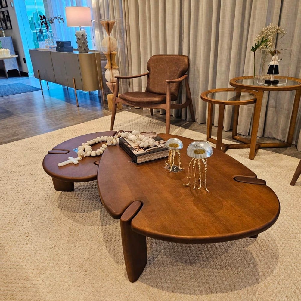 Mesa de Centro Faye Duo II Tampo Laminado Bases em Mineral Design by Studio 3 Design
