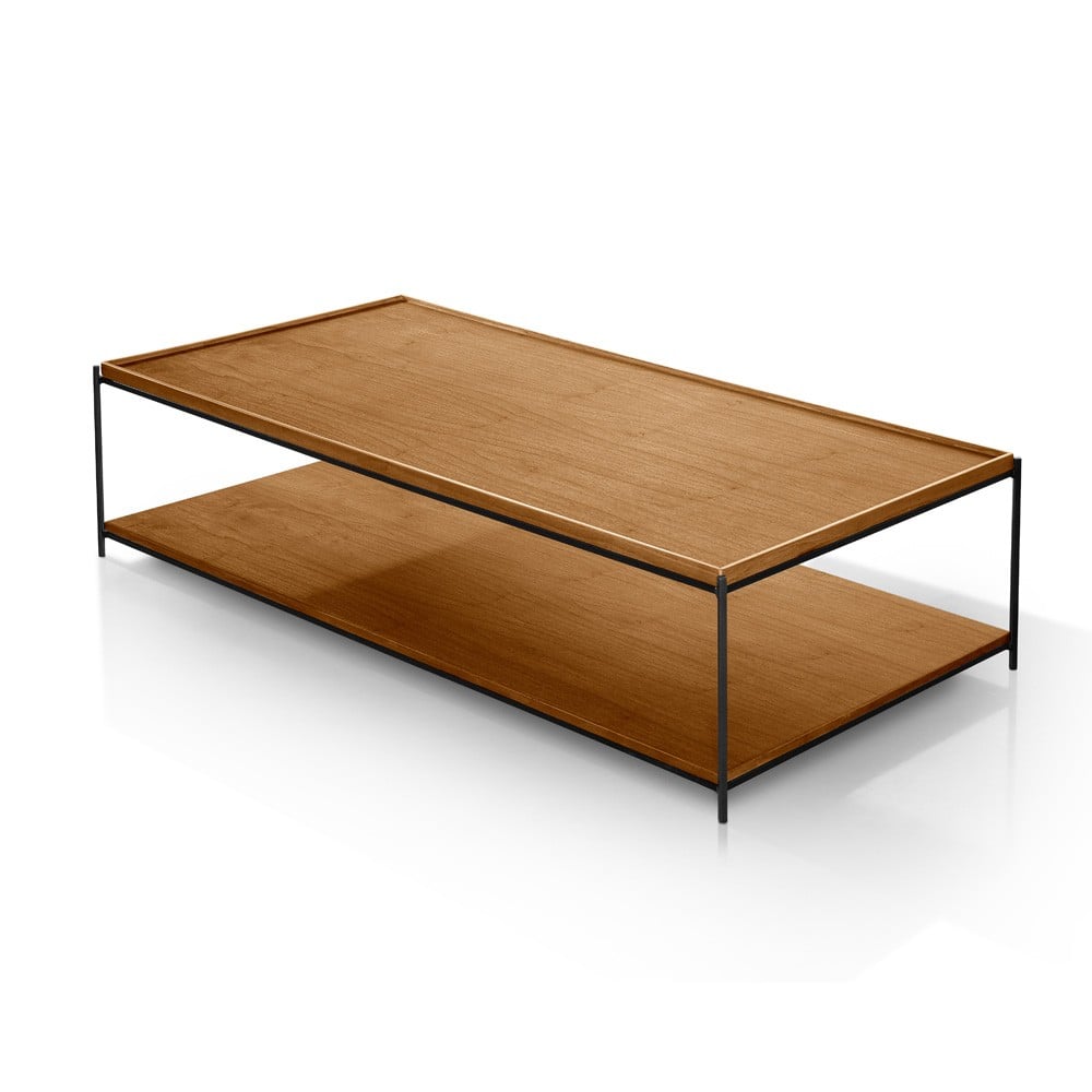Mesa de Centro Maragogi Retangular Madeira de Manejo Base Aço Carbono