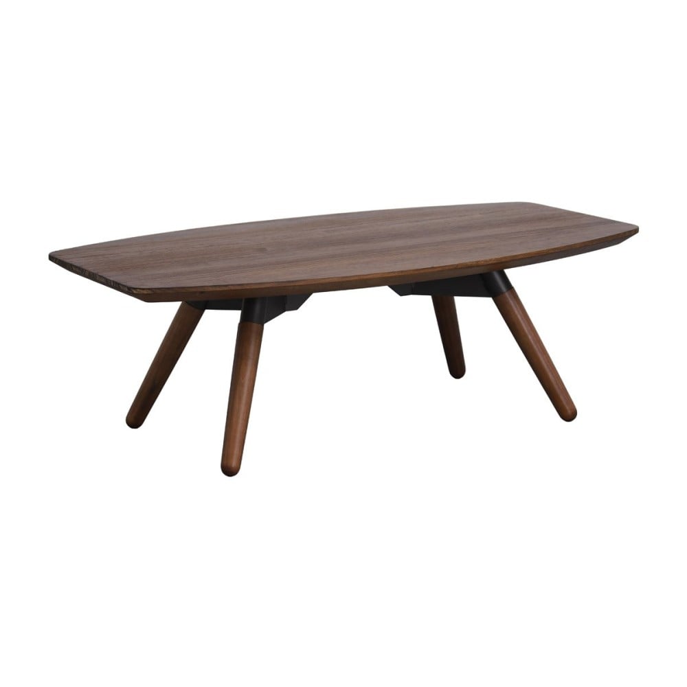 Mesa de Centro Ondra em Madeira de Reflorestamento com Tampo Orgânico e Pés Inclinados Designer by Pedro Mendes