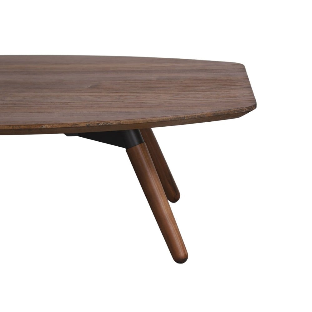 Mesa de Centro Ondra em Madeira de Reflorestamento com Tampo Orgânico e Pés Inclinados Designer by Pedro Mendes