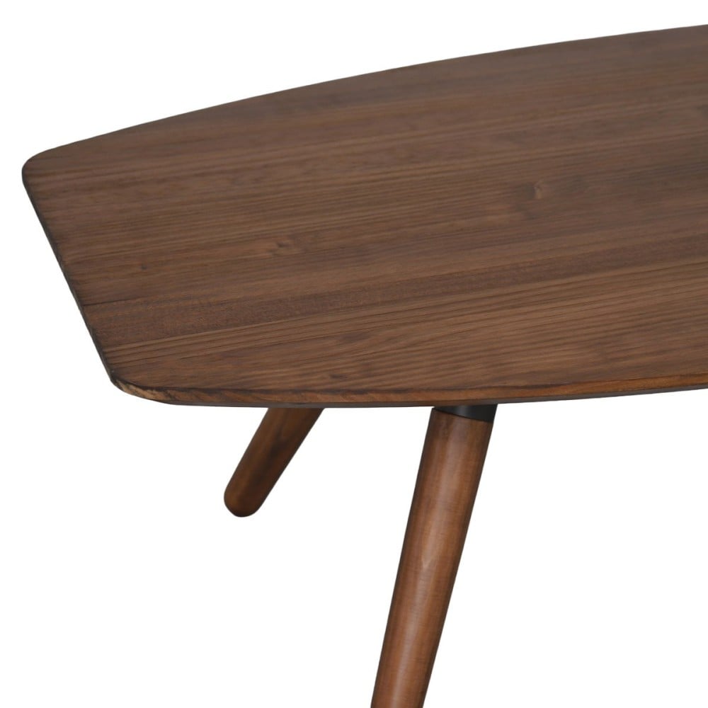 Mesa de Centro Ondra em Madeira de Reflorestamento com Tampo Orgânico e Pés Inclinados Designer by Pedro Mendes