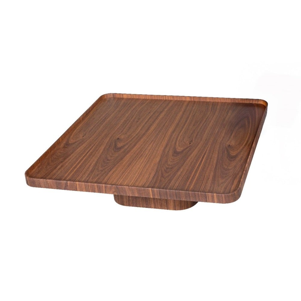 Mesa de Centro Saray Quadrada Estrutura em Lâmina Natural de Madeira