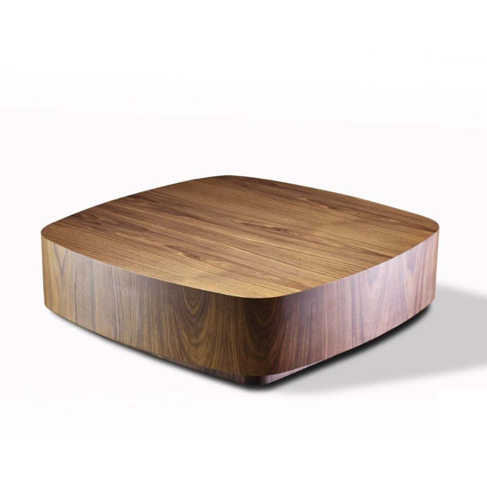Mesa de Centro Shaine Quadrada Estrutura em Lâmina Natural de Madeira