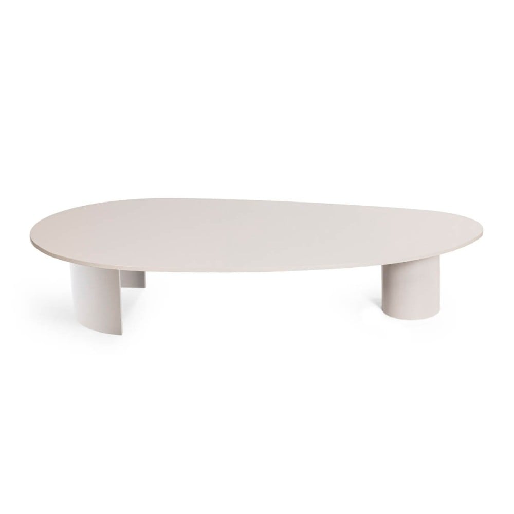 Mesa de Centro Tartuggon Design Orgânico Tampo Laqueado Base Compensado Laqueado Bases Cilíndricas