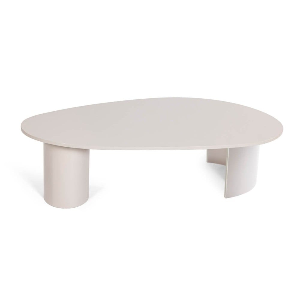 Mesa de Centro Tartuggon Design Orgânico Tampo Laqueado Base Compensado Laqueado Bases Cilíndricas