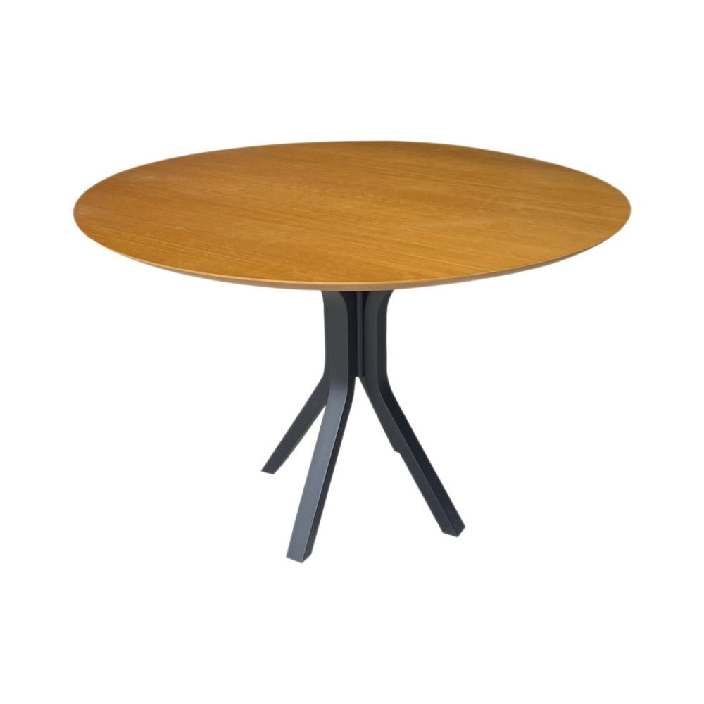 Mesa de Jantar Artisan Redonda Base Madeira Maciça