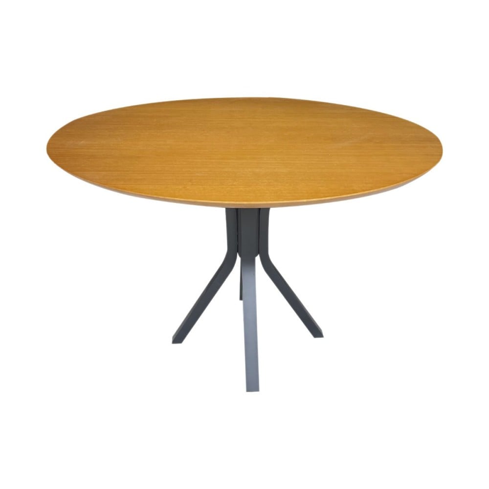 Mesa de Jantar Artisan Redonda Base Madeira Maciça