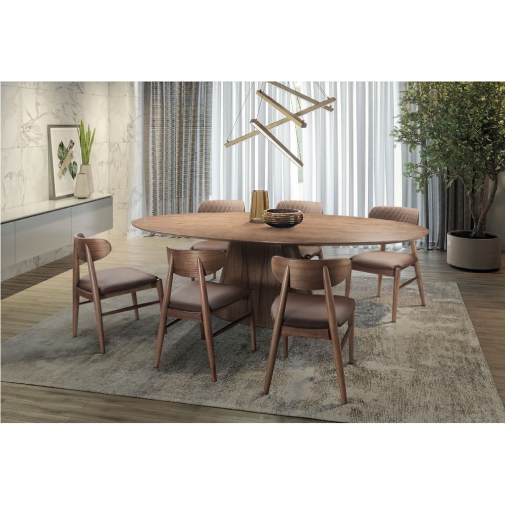 Mesa de Jantar Camila Oval Design Atemporal