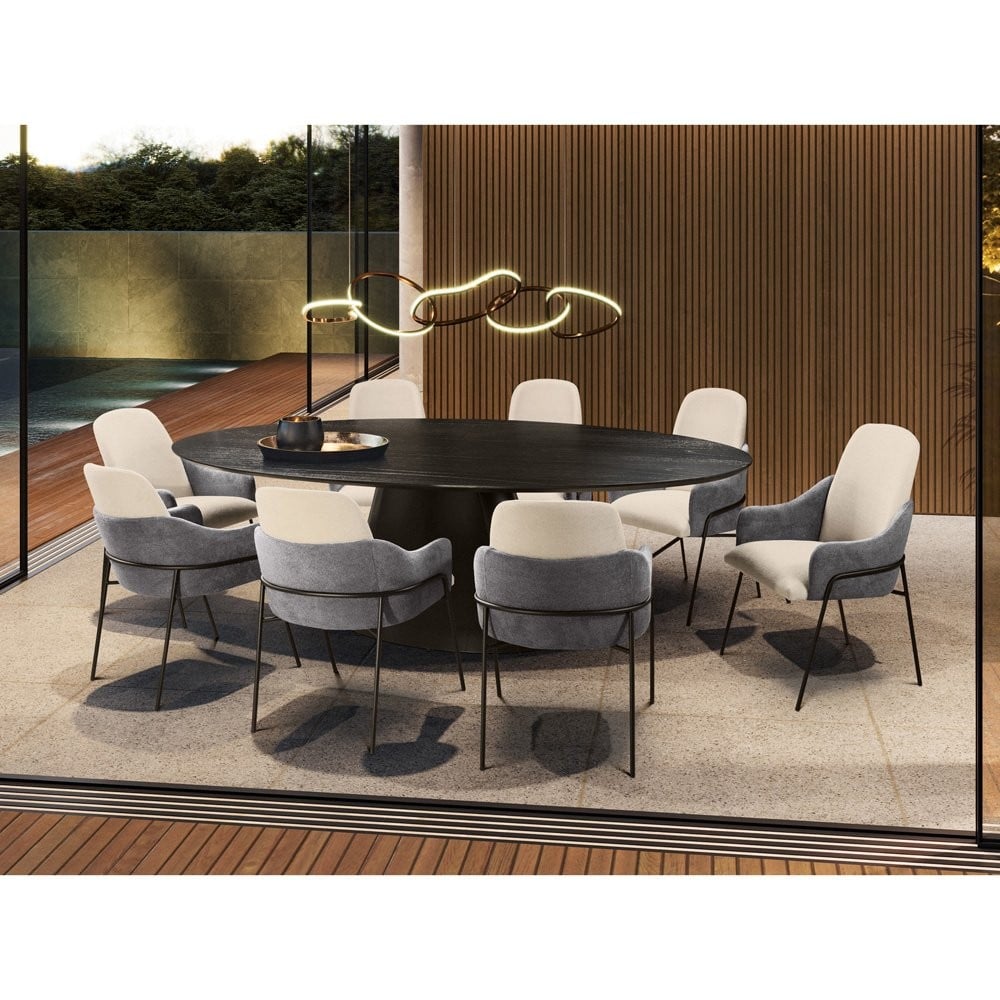 Mesa de Jantar Camila Oval Design Atemporal