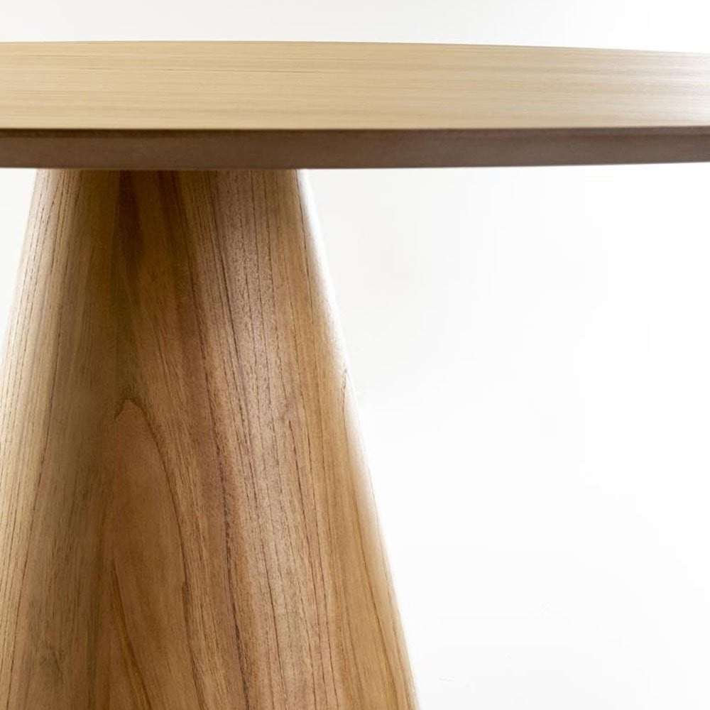 Mesa de Jantar Jaxon Tampo Lâmina Cinamomo Base Tingida