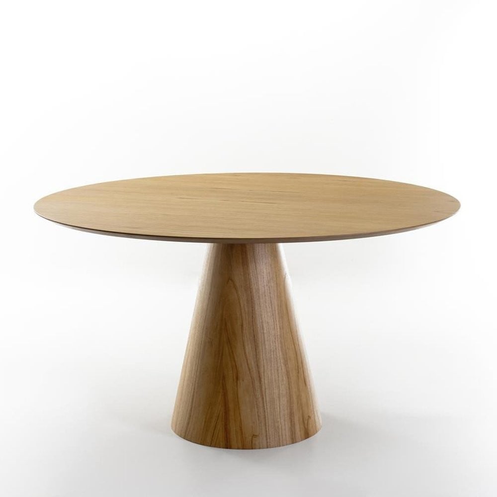 Mesa de Jantar Jaxon Tampo Lâmina Cinamomo Base Tingida