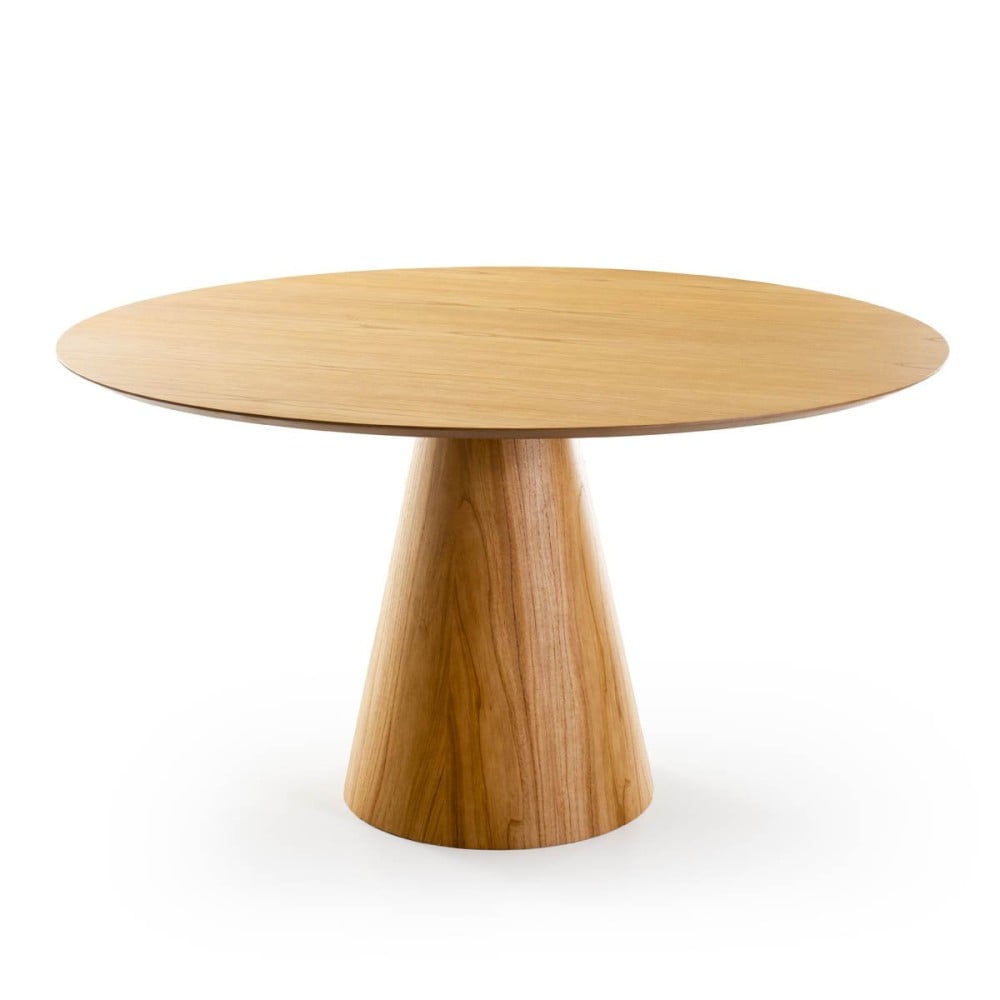 Mesa de Jantar Jaxon Tampo Lâmina Cinamomo Base Tingida