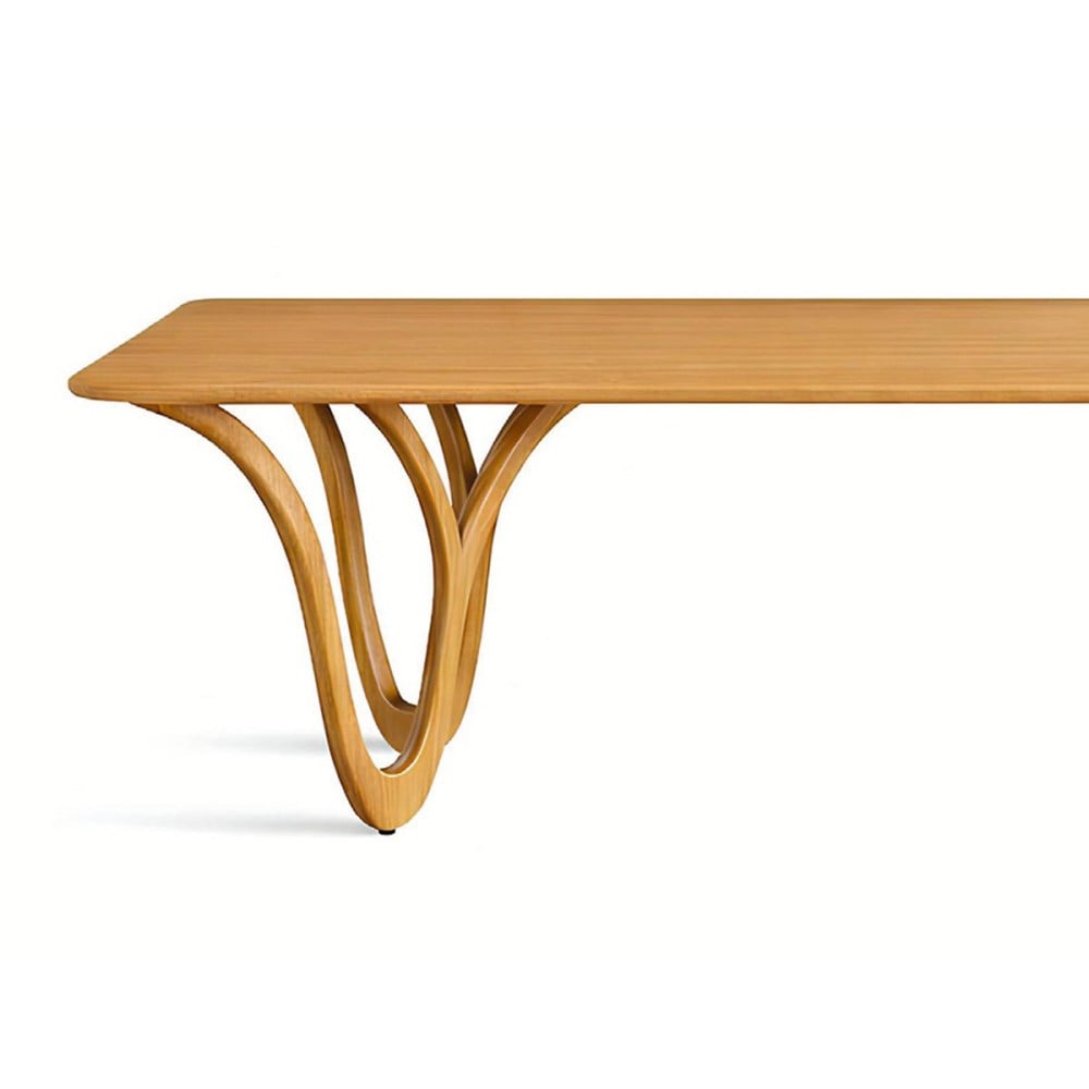 Mesa de Jantar Lilliah Tampo Retangular Laminado Base Madeira de Manejo Design by Studio 3 Design