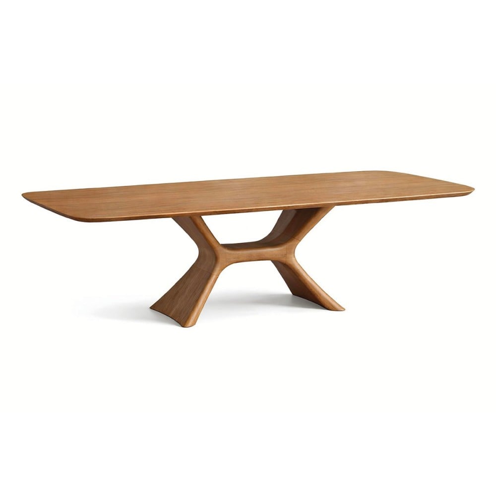 Mesa de Jantar Magara Design Barril Tampo Lâmina Nogueira Base Laminada Design by Studio Traço