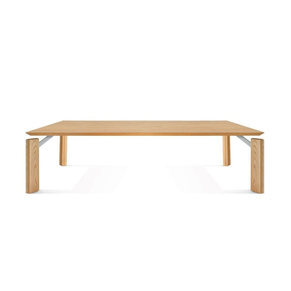 Mesa de Jantar Neo Retangular Base Madeira de Manejo Design by Traço Design