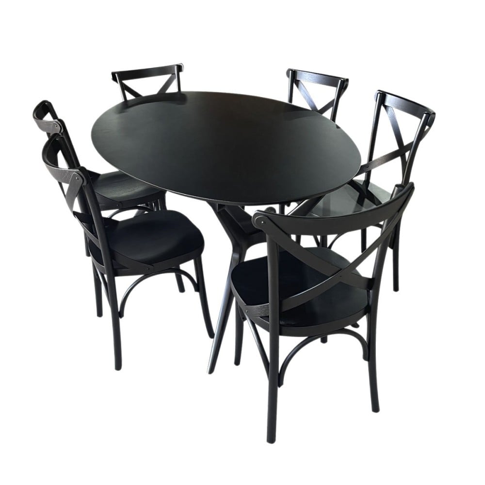 Mesa de Jantar Pé Palito Oval