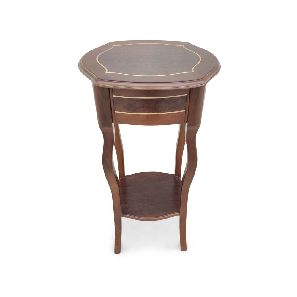 Mesa Lateral Bali Personalizado Madeira Maciça Detalhe em Marchetaria Design Clássico