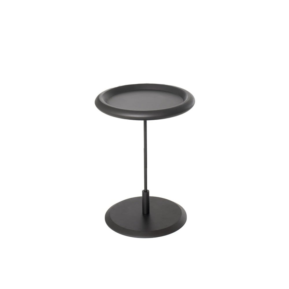 Mesa Lateral Surya Tampo Redondo em Madeira Haste em Metal