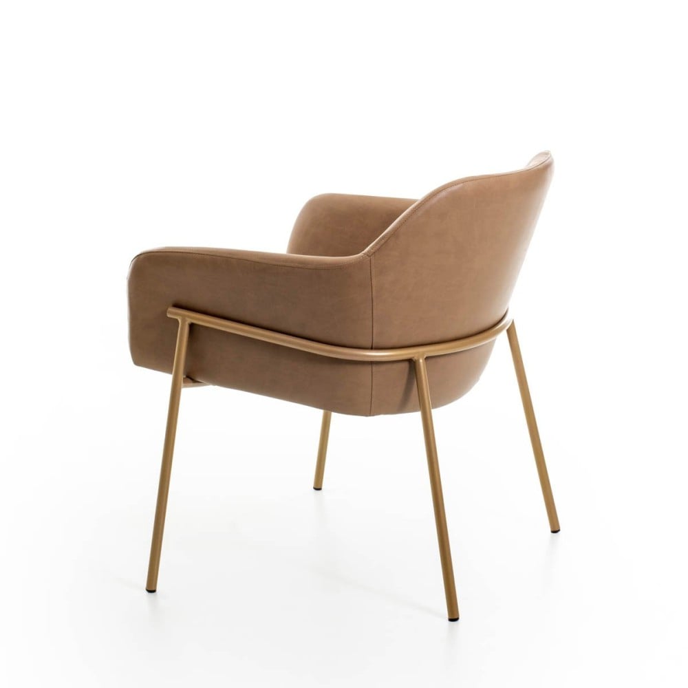 Poltrona Abel Estofada Estrutura Multilaminada Base Aço Carbono
