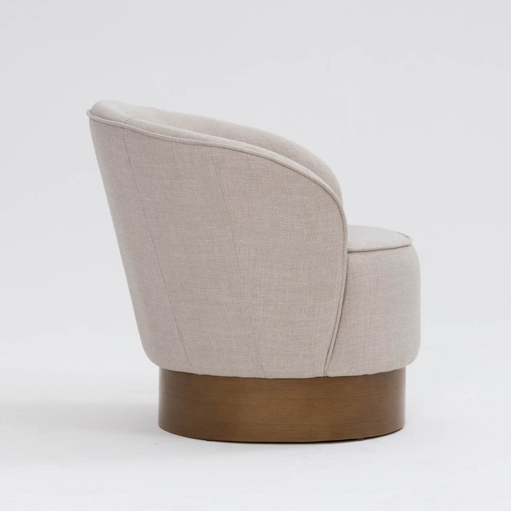 Poltrona Berynne Estofada Base Aro Madeira Design Sustentável