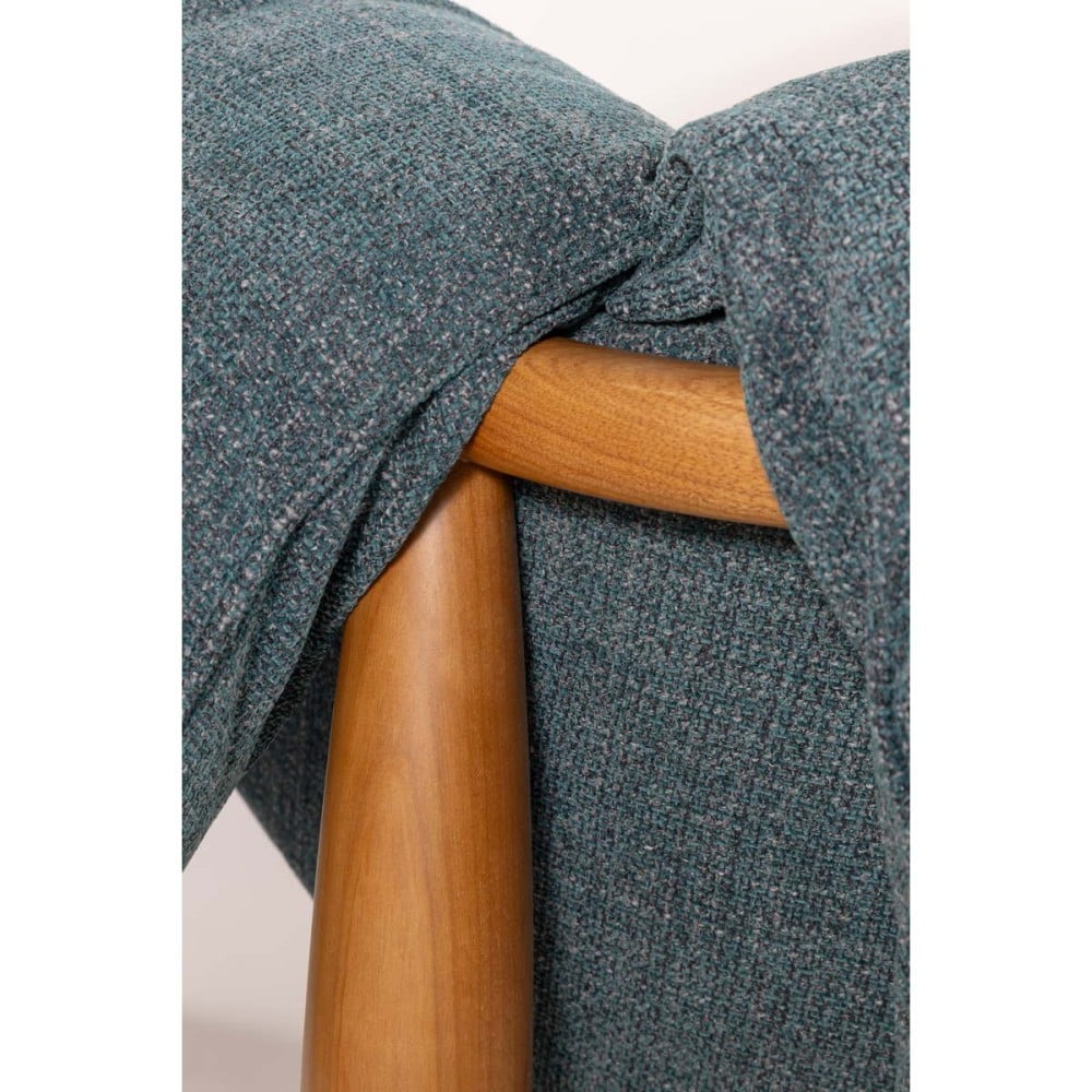 Poltrona com Puff Manthelle Estofada Estrutura em Madeira Tauari Design by M7 Estúdio