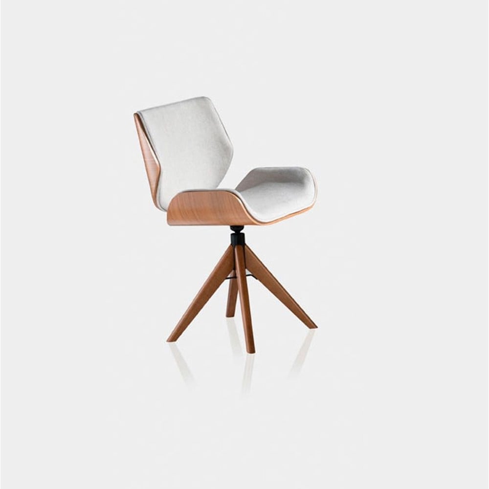 Poltrona Giratória Rayssa Assento Estofado Encosto Laminado com Estofado Base com Laminado Melamínico