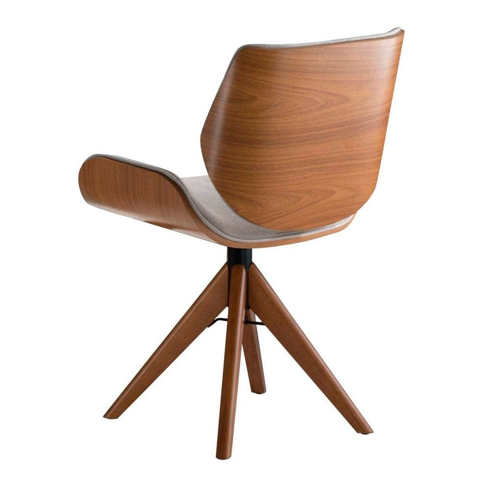 Poltrona Giratória Rayssa Assento Estofado Encosto Laminado com Estofado Base com Laminado Melamínico
