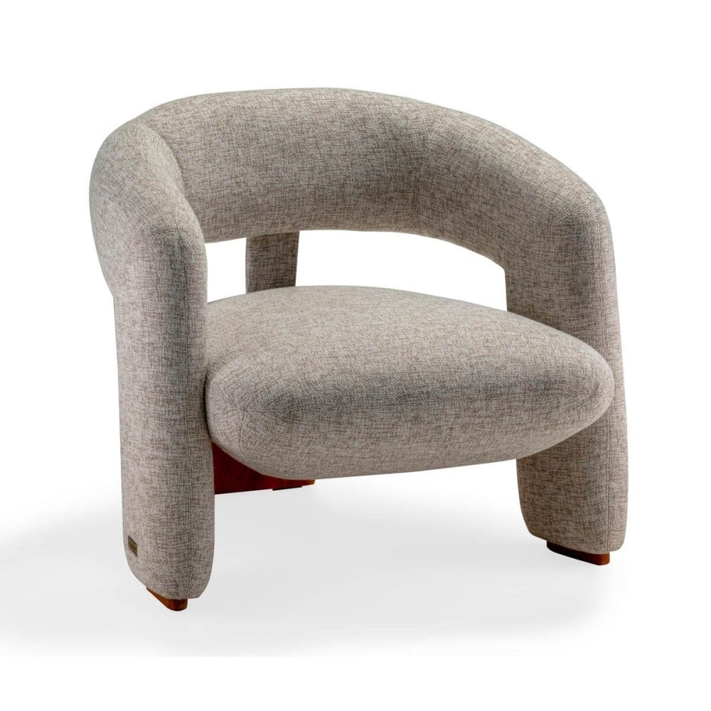Poltrona Hellius II Estofada com Encosto e Braços Integrados Base Curva em Lâmina de Cinamomo Design by Studio +A!