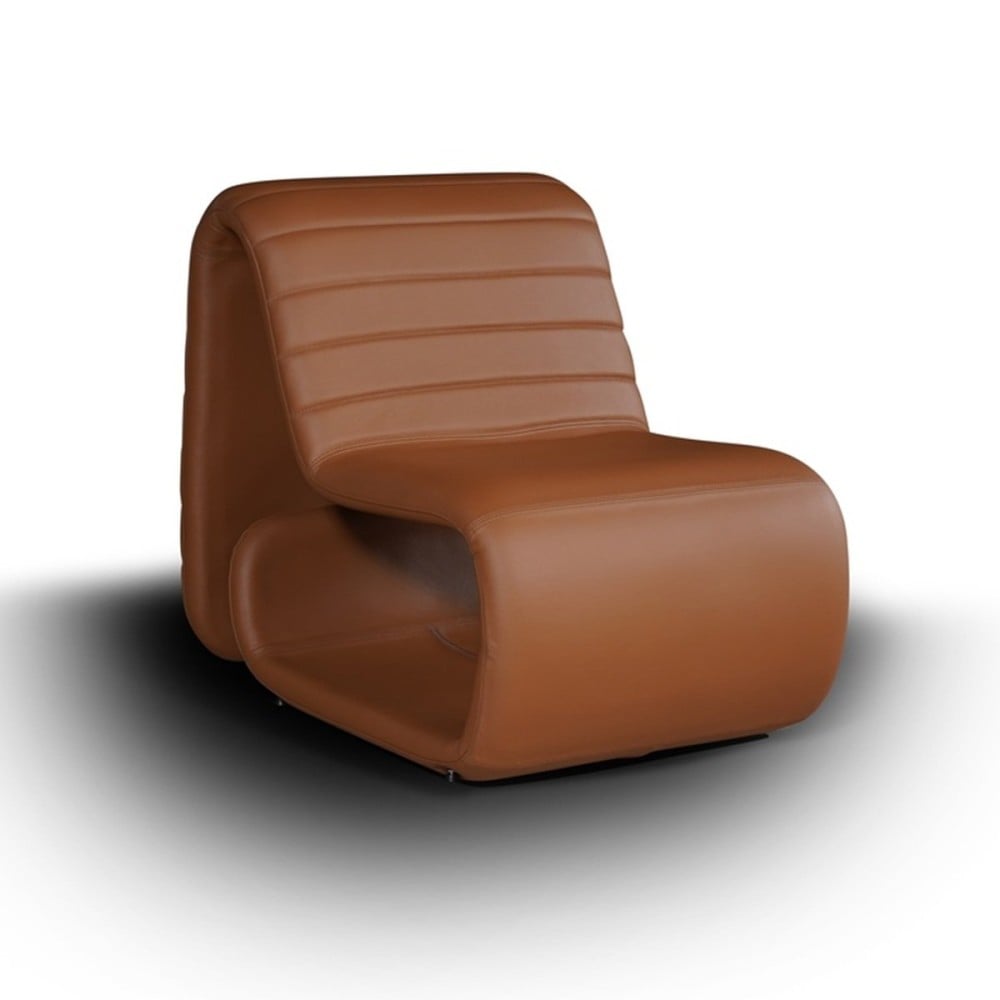 Poltrona Horacy em Couro Legítimo com Estrutura Orgânica Design by Mauricio Dias