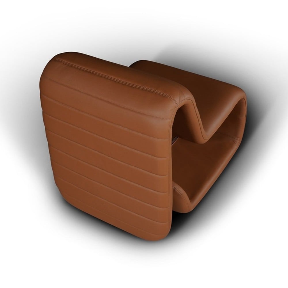 Poltrona Horacy em Couro Legítimo com Estrutura Orgânica Design by Mauricio Dias