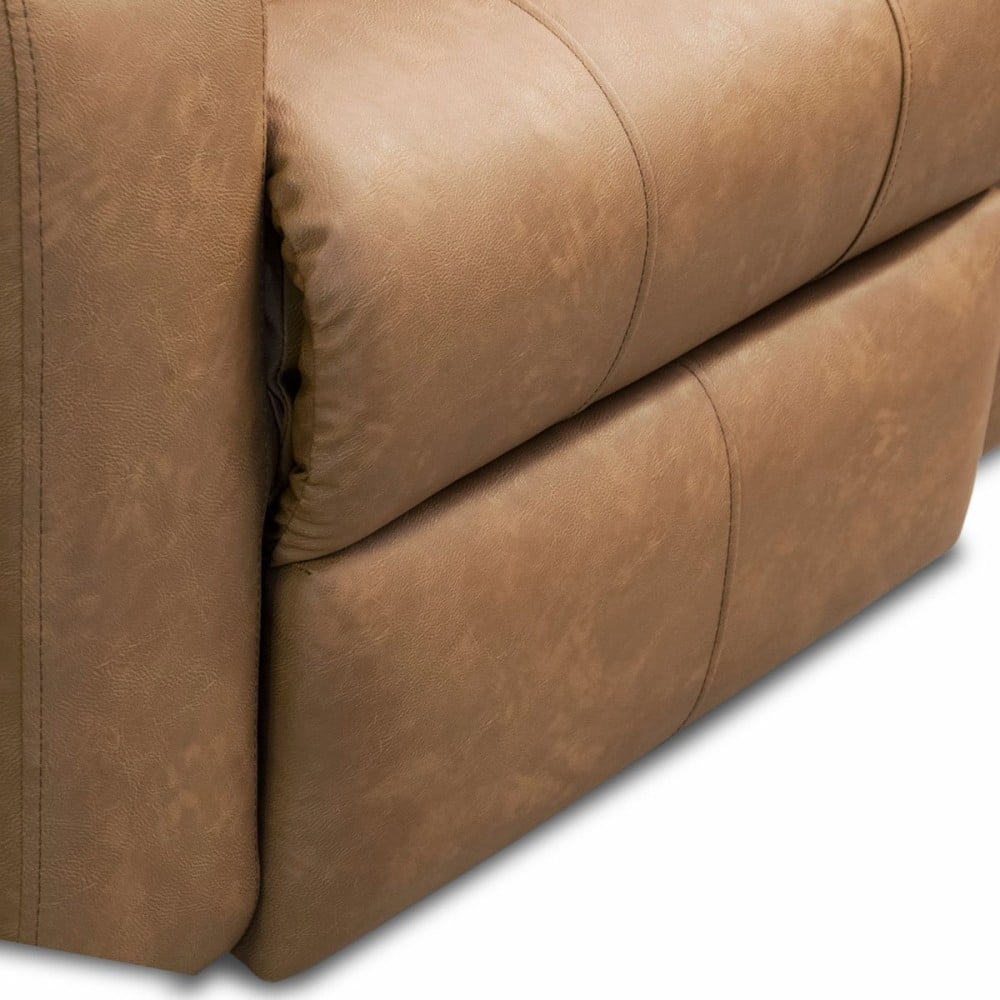 Poltrona Lameris Estofada Retrátil e Reclinável Design com Mecanismo Manual Estrutura Madeira de Lei Eucalipto