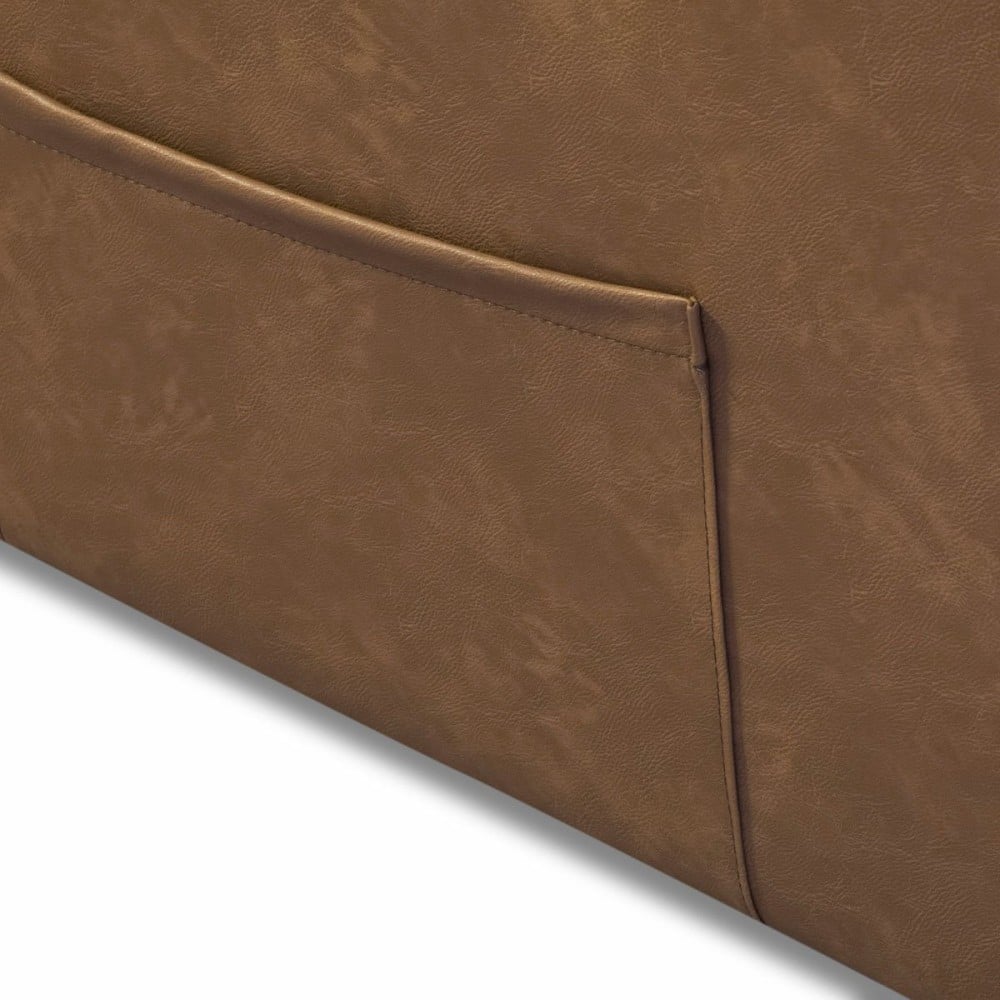 Poltrona Lameris Estofada Retrátil e Reclinável Design com Mecanismo Manual Estrutura Madeira de Lei Eucalipto