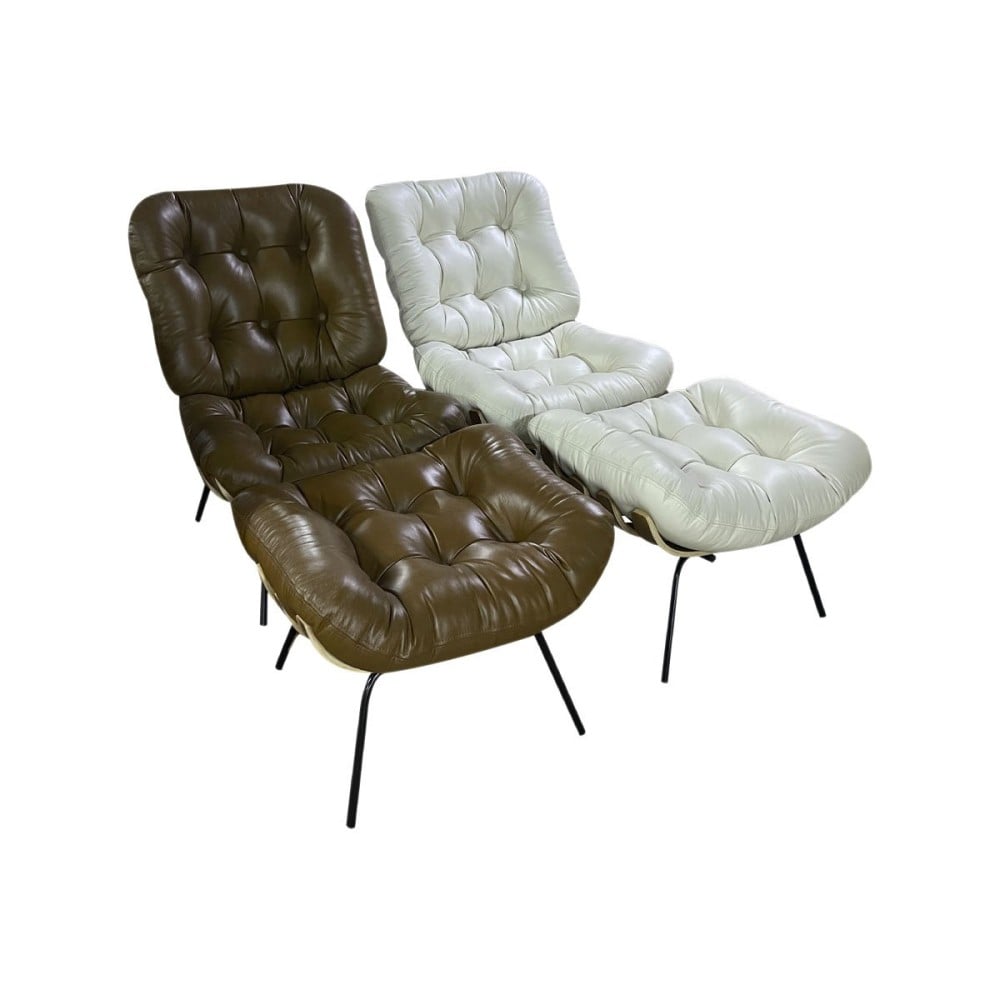 Poltrona Costela com Puff Design by Martin Eisler