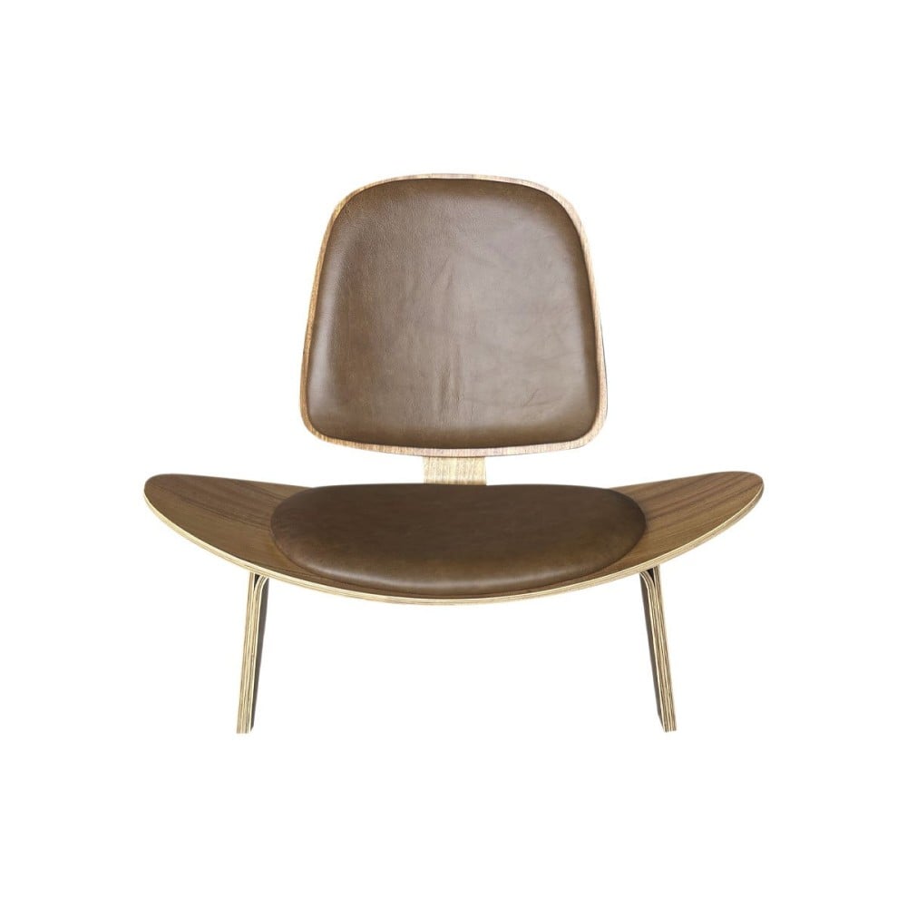 Poltrona Shell Madeira Moldada Imbuia Design by Hans Wegner