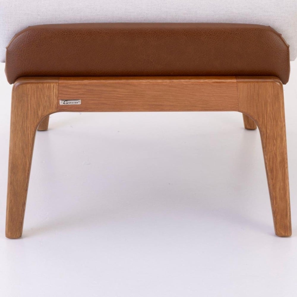 Puff Siona Retangular Estofado Estrutura Madeira Eucalipto Design Exclusivo Acabamento Premium