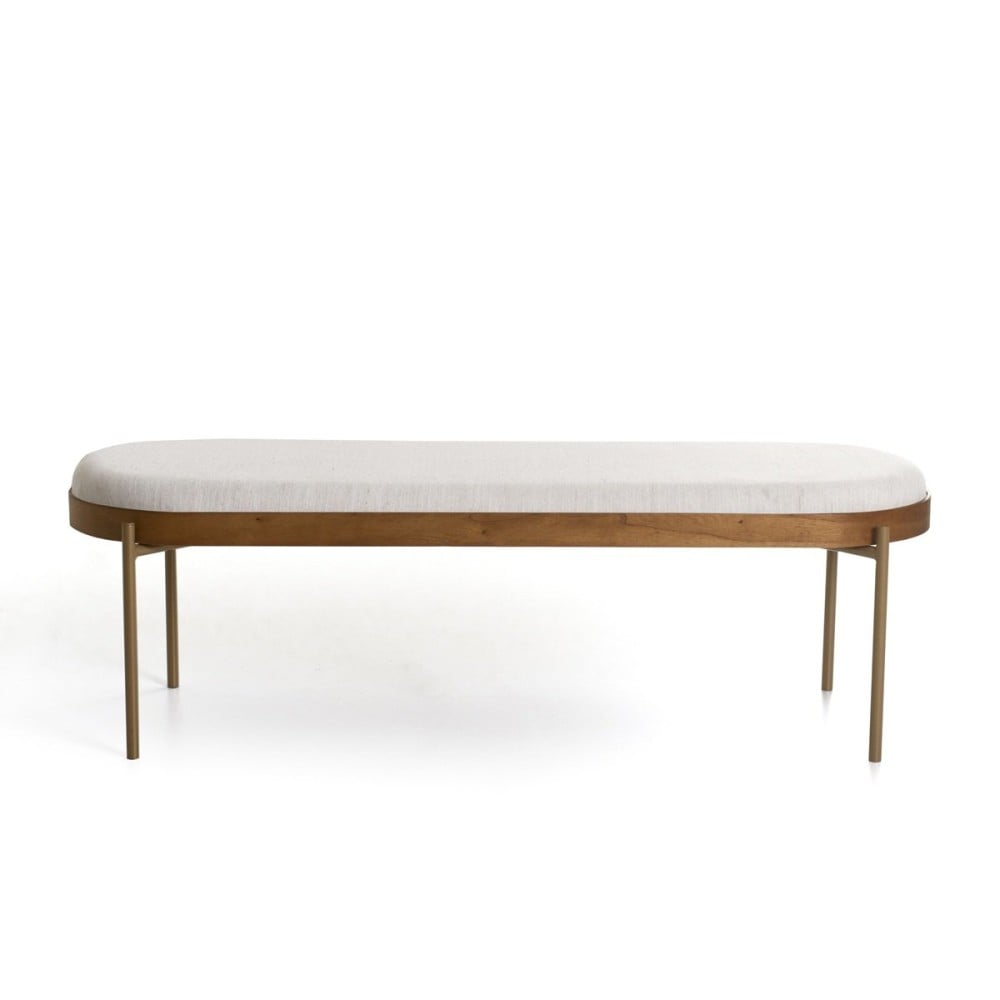 Recamier Kael Detalhe Laminado Pés em Aço Pintado Design Contemporâneo