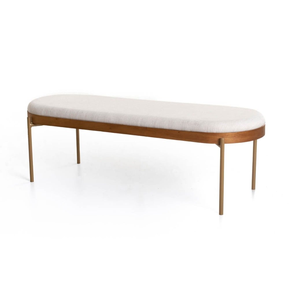 Recamier Kael Detalhe Laminado Pés em Aço Pintado Design Contemporâneo