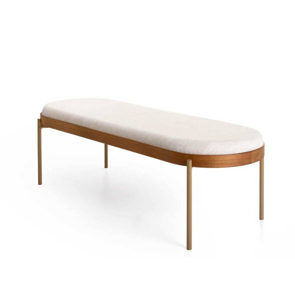 Recamier Kael Detalhe Laminado Pés em Aço Pintado Design Contemporâneo