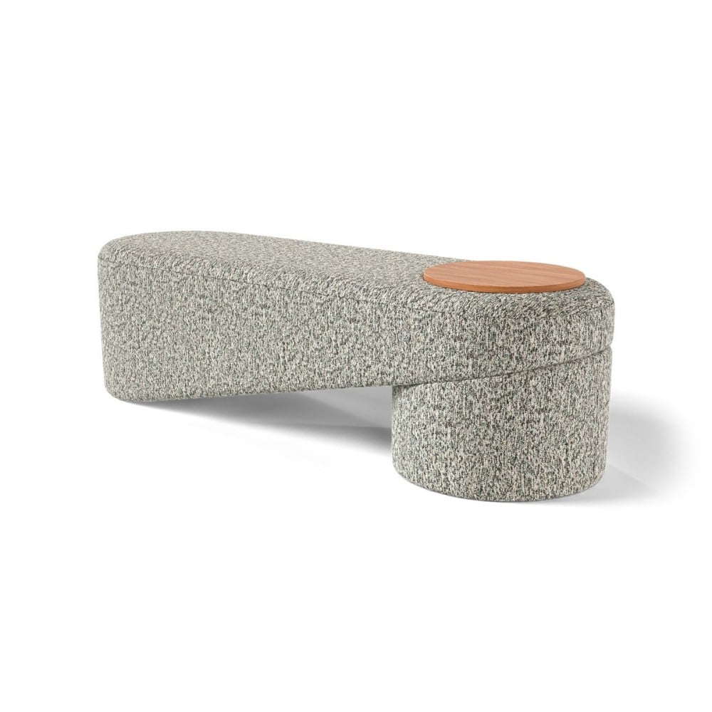 Recamier Tellus Estofado Detalhe Apoio Lateral Estrutura Madeira Eucalipto Reflorestada