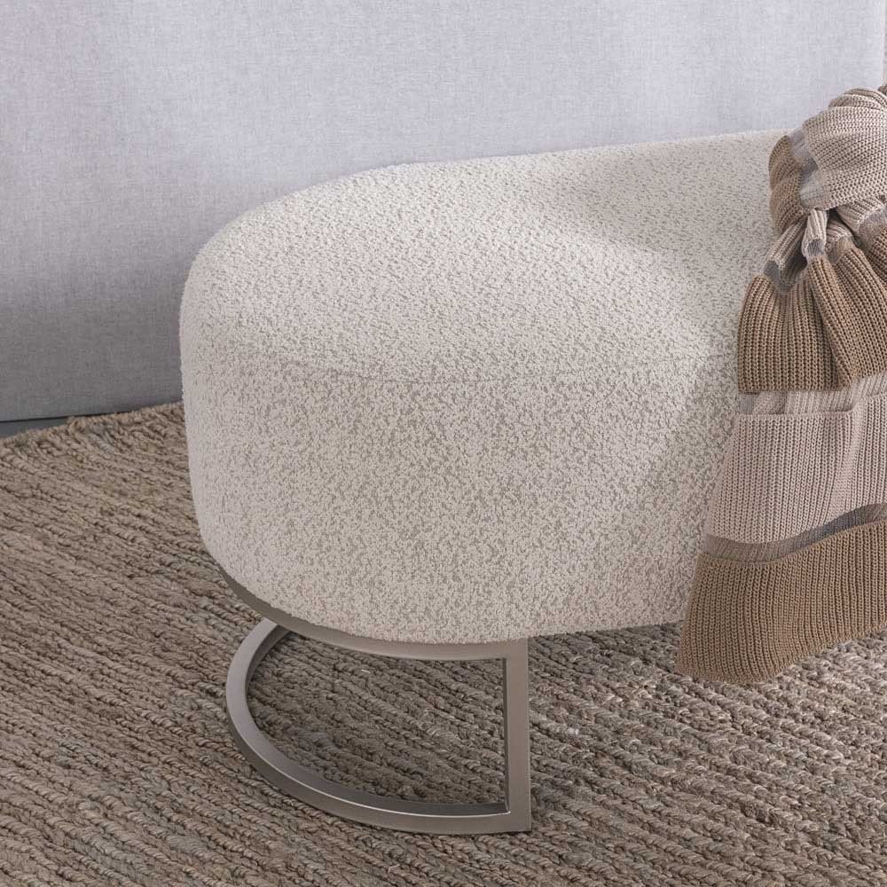 Recamier Zhayo Estofado Base Aço Carbono Pintura Metalizada