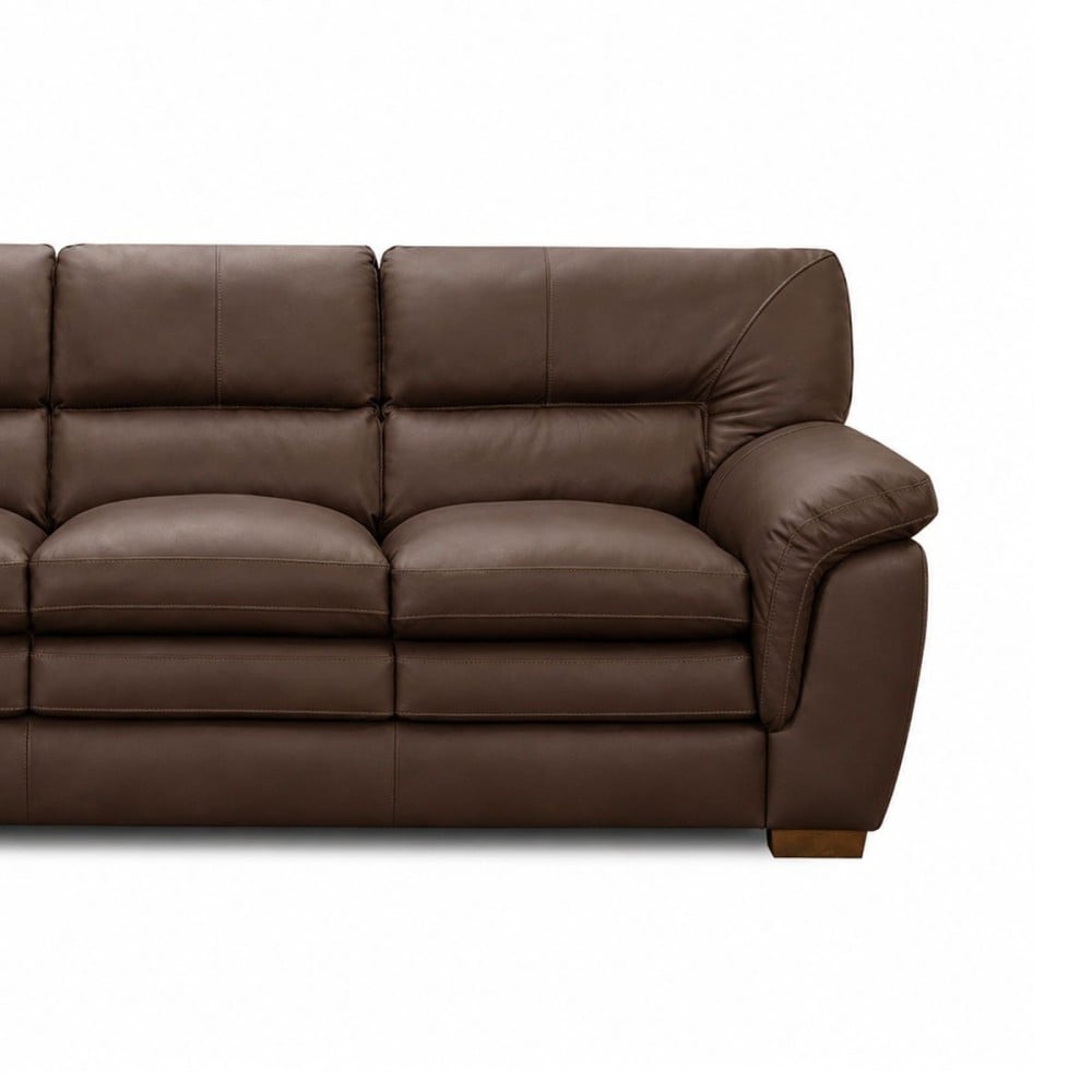 Sofá Belaggi 3 Lugares Couro Natural Estrutura Madeira de Lei Eucalipto Design Artesanal