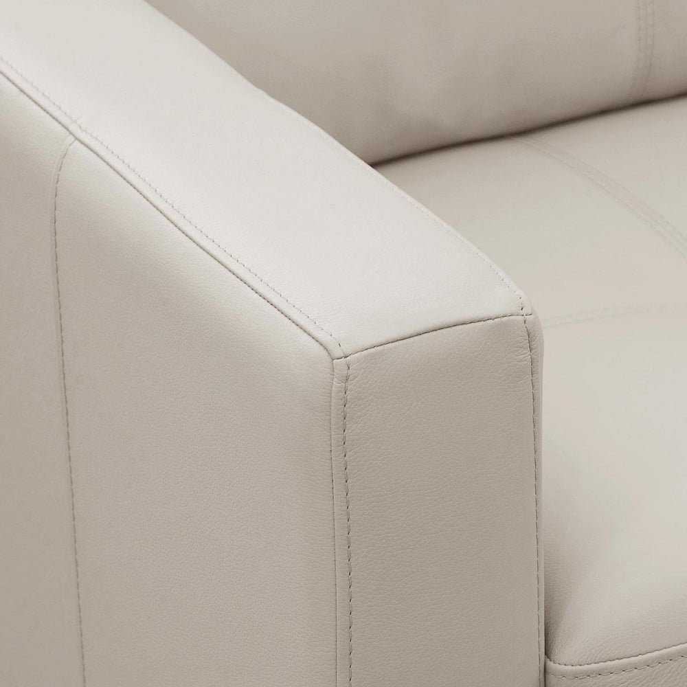 Sofá Bellure 2 Módulos Couro Natural Estrutura Madeira de Lei Eucalipto Pés em Aço Design Artesanal