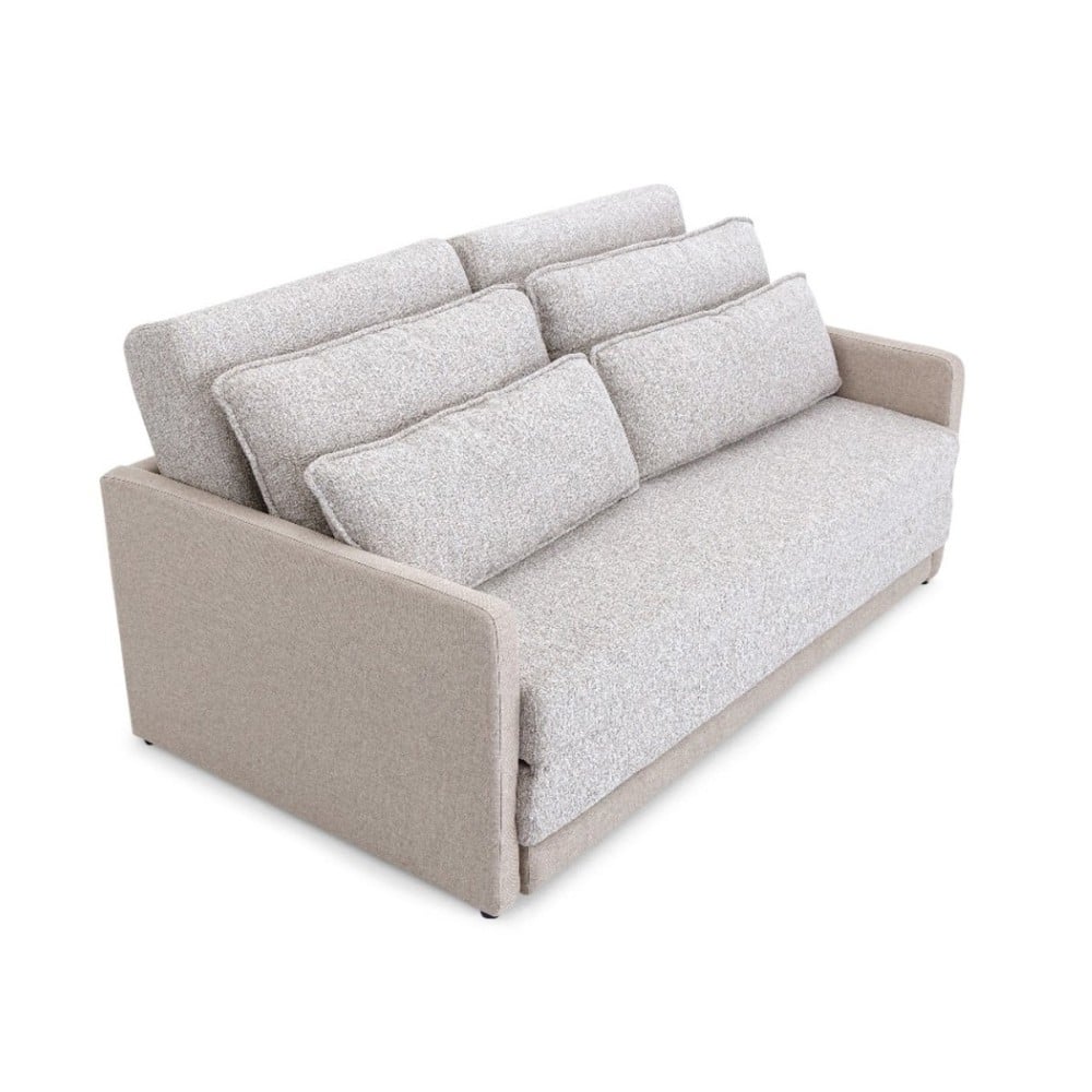 Sofá Cama Brina Composê com Abertura Frontal Encosto com Almofadas Soltas