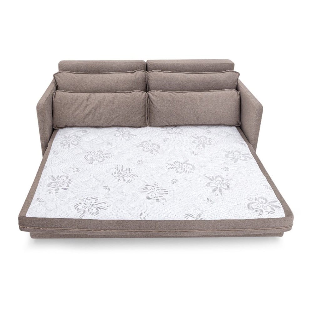Sofá Cama Brina Composê com Abertura Frontal Encosto com Almofadas Soltas