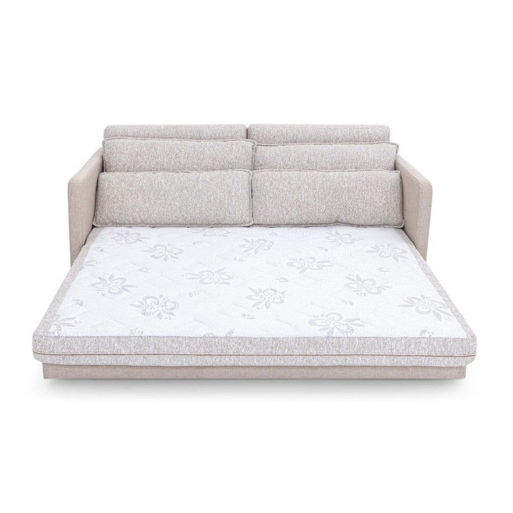 Sofá Cama Brina Composê com Abertura Frontal Encosto com Almofadas Soltas