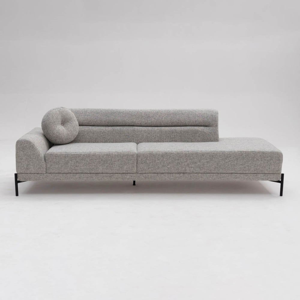 Sofá com Chaise Lateral Dalthon Pés Aço Pintura Epóxi Design Sustentável by Estudio Oune