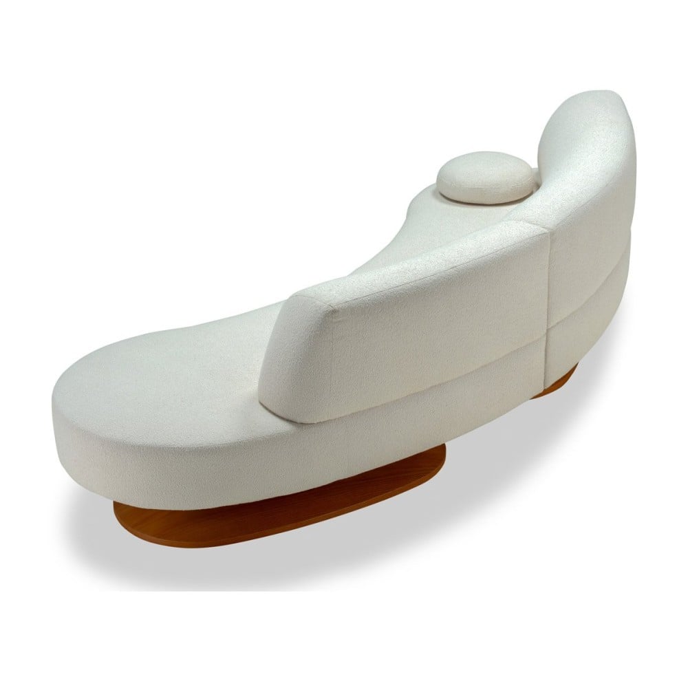 Sofá Curvo Olsay Duo 2 Módulos com Encosto Alongado e Encosto Deslocado Base Orgânica em Madeira Laminada Design by Maicon Geremia