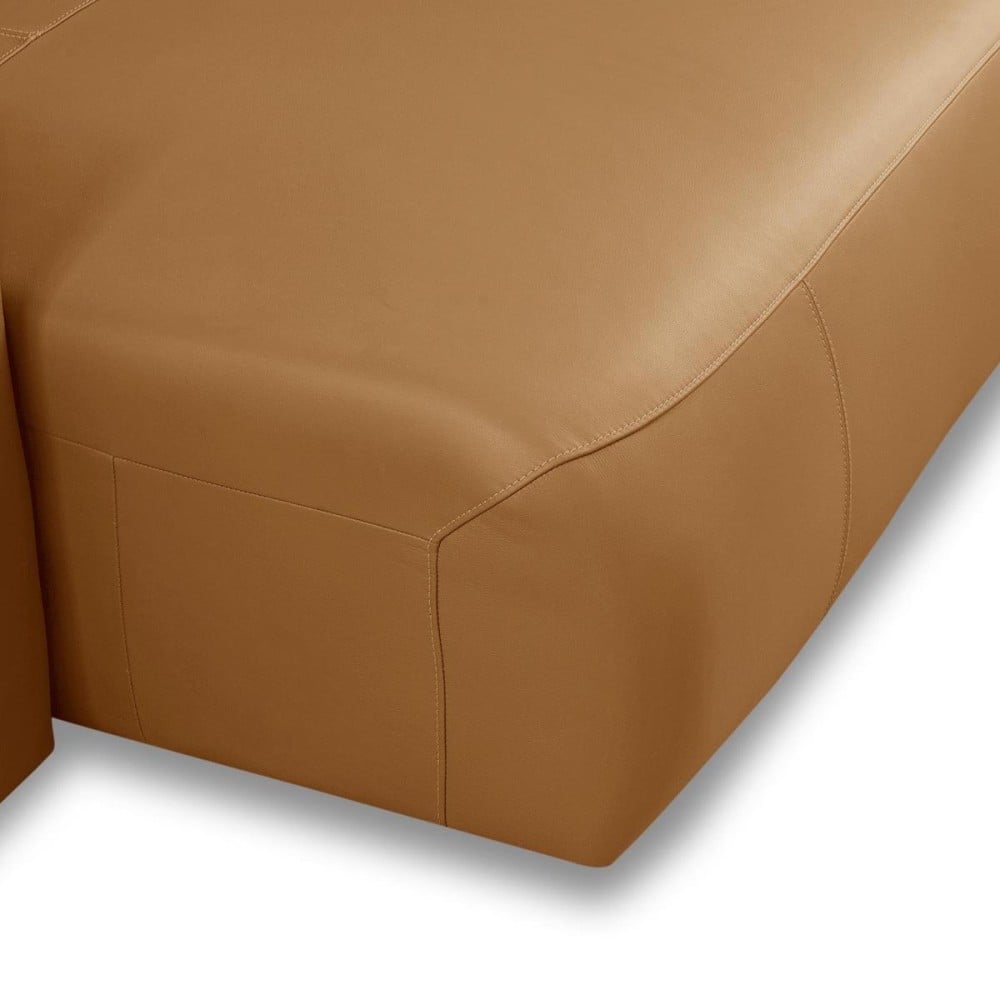 Sofá Elisium 2 Módulos Couro Natural Retrátil e Reclinável Estrutura Madeira de Lei Eucalipto Design Artesanal